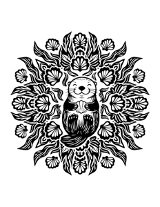 Animal Mandala Monochrome página 42