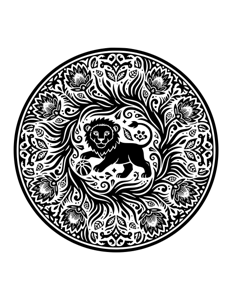 Animal Mandala Monochrome página 43
