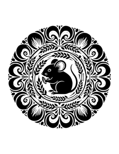 Animal Mandala Monochrome página 47