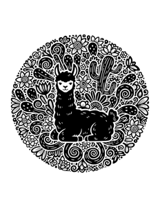 Animal Mandala Monochrome página 49