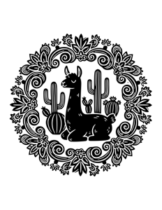 Animal Mandala Monochrome página 50