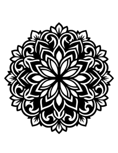 Mandala Monochrome página 8